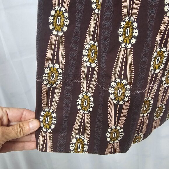 Cue Skirt Boho Twee Fairy Hippie Peasant Festival Brown Pink Retro 10 - Picture 3 of 11